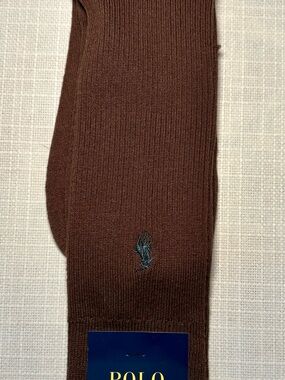 Polo Ralph Lauren Brown Dress Socks Men’s Super Soft Crew Sock NWT Classic 10-13